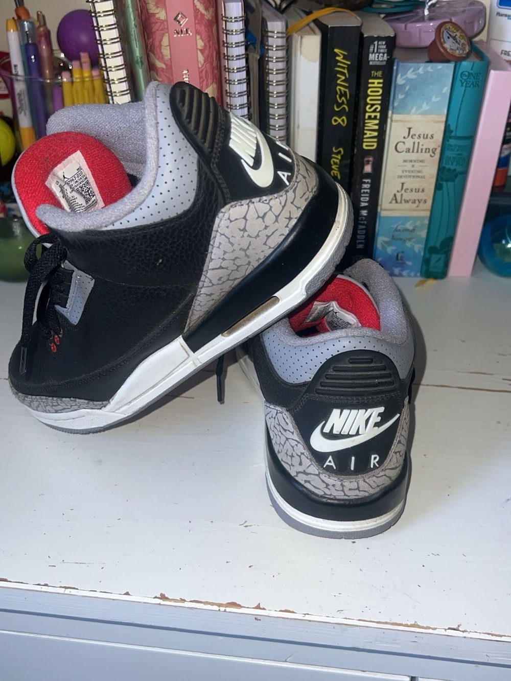 Jordan Kids Black, Gray & Red Retro Sneakers